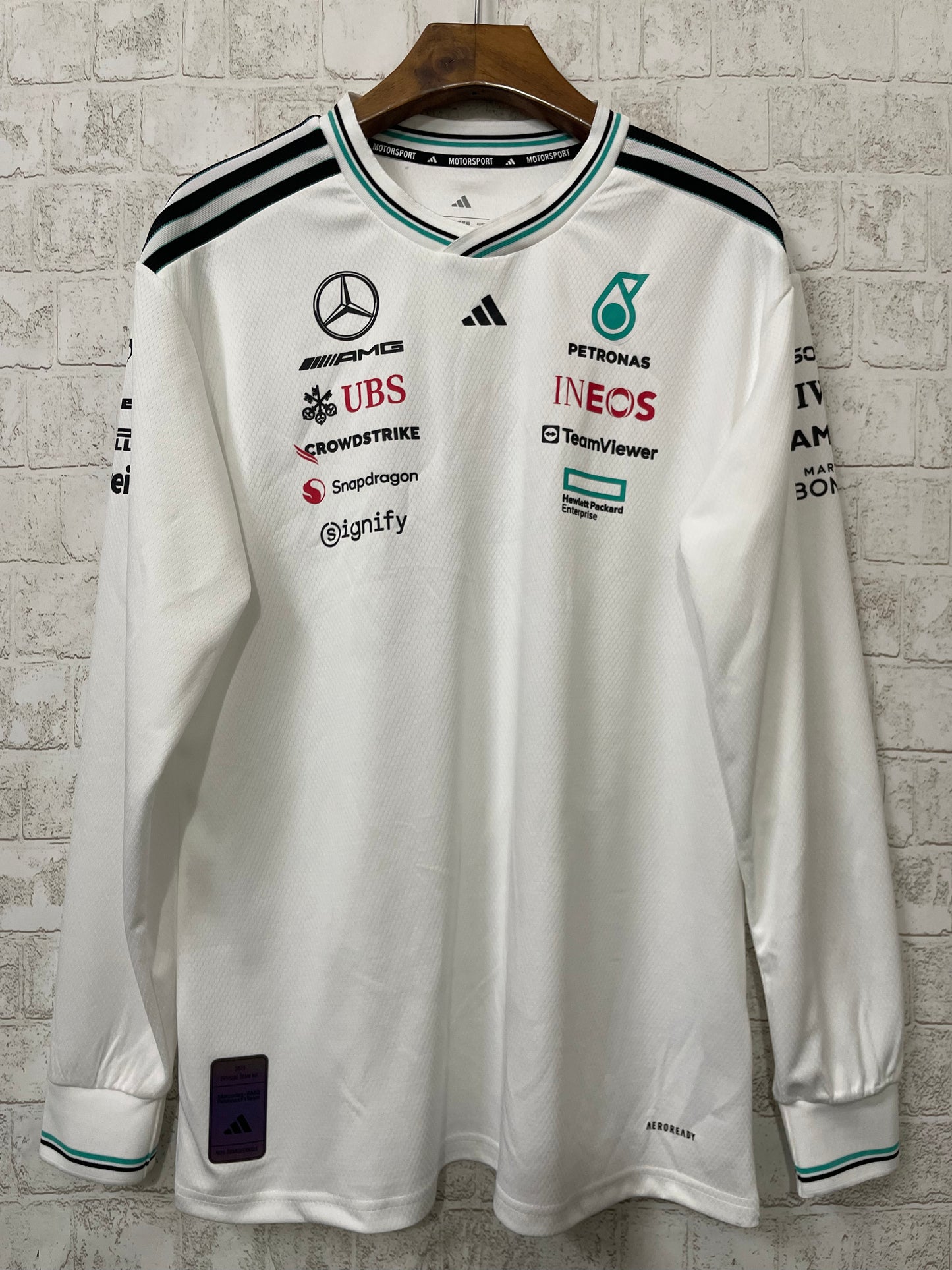 MERCEDES F1 2025 SWEATSHIRT WHITE