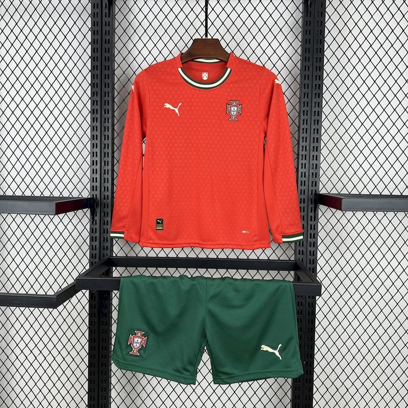 PORTUGAL 2025 HOME LONG SLEEVE CRIANÇA