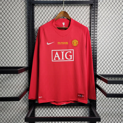 MANCHESTER UNITED 07-08 HOME LONG SLEEVE