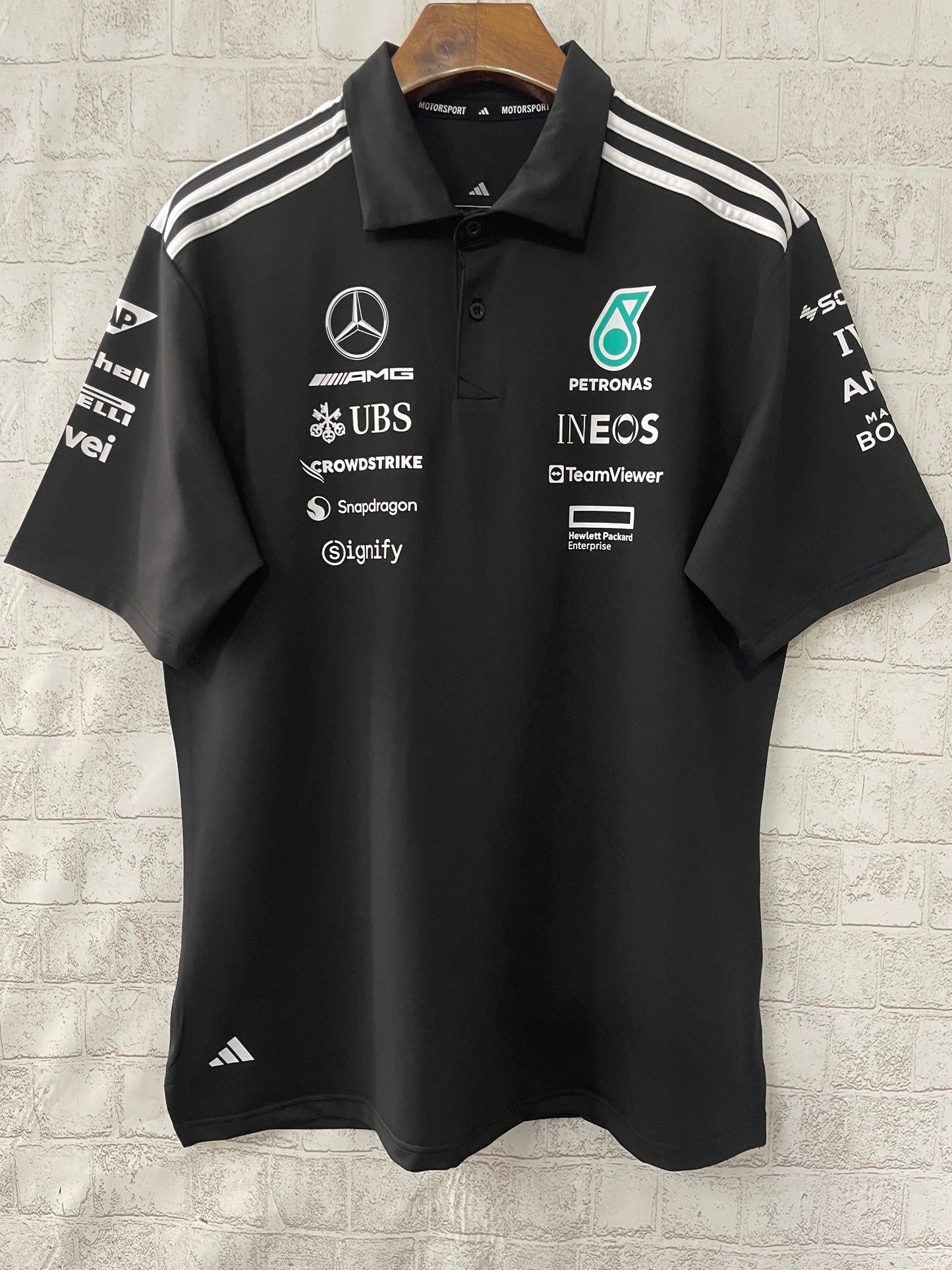 MERCEDES F1 2025 POLO BLACK