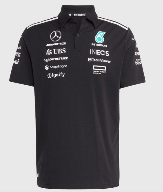 MERCEDES F1 2025 POLO BLACK