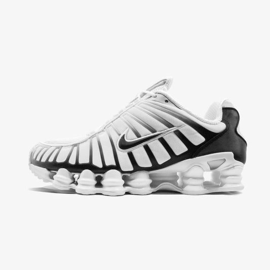 NIKE SHOX TL WHITE AND BLACK